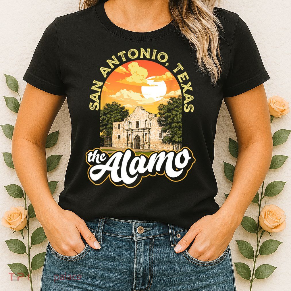The Alamo San Antonio Texas Mission Vintage Retro Remember Womens T-Shirt