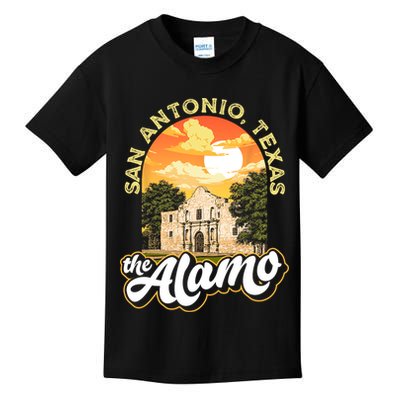 The Alamo San Antonio Texas Mission Vintage Retro Remember Kids T-Shirt
