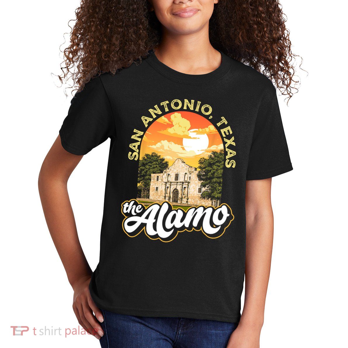 The Alamo San Antonio Texas Mission Vintage Retro Remember Kids T-Shirt