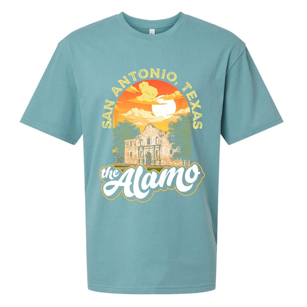 The Alamo San Antonio Texas Mission Vintage Retro Remember Sueded Cloud Jersey T-Shirt