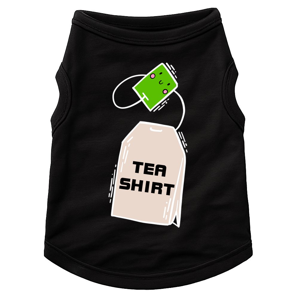 Tea Shirt Cute Tea Bag Doggie Tank