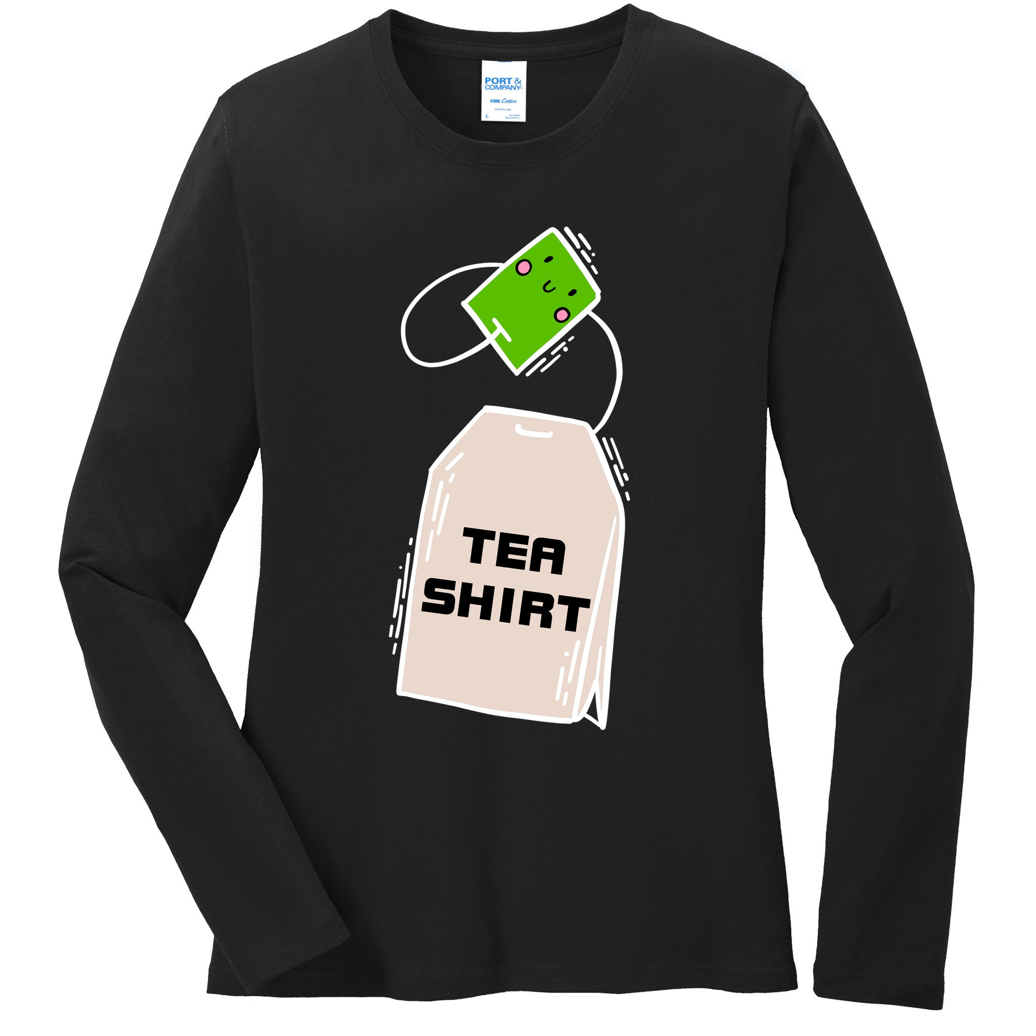 Tea Shirt Cute Tea Bag Ladies Long Sleeve Shirt