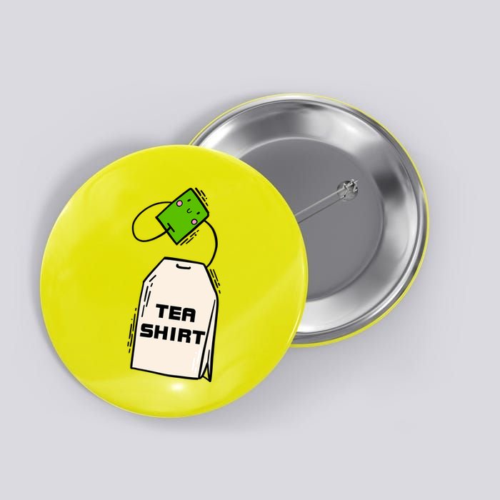 Tea Shirt Cute Tea Bag Button