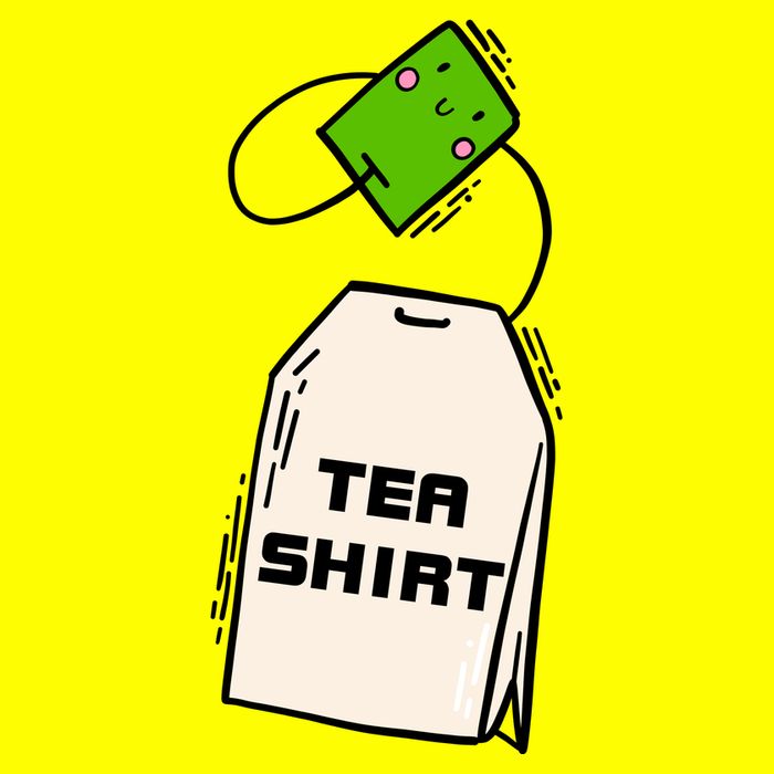 Tea Shirt Cute Tea Bag Button