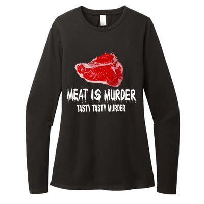 Tasty Meat Is Murder Womens CVC Long Sleeve Shirt