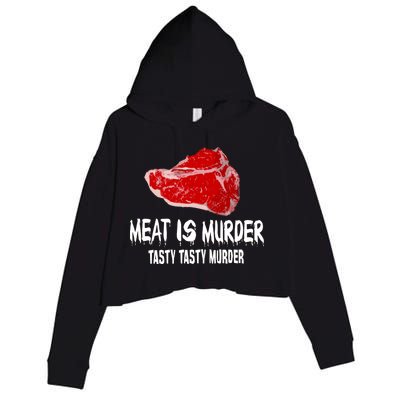 Tasty Meat Is Murder Crop Fleece Hoodie