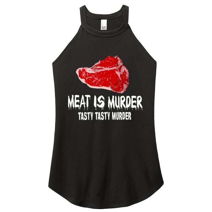 Tasty Meat Is Murder Women's Perfect Tri Rocker Tank