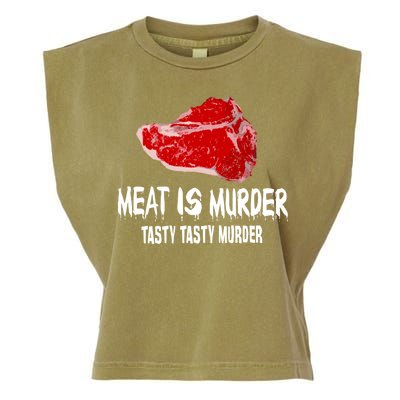 Tasty Meat Is Murder Garment-Dyed Women's Muscle Tee