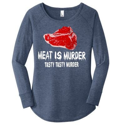 Tasty Meat Is Murder Women's Perfect Tri Tunic Long Sleeve Shirt