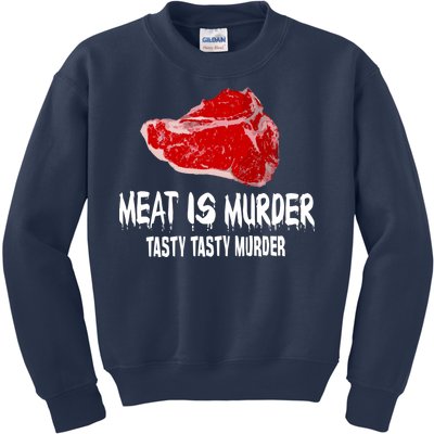 Tasty Meat Is Murder Kids Sweatshirt