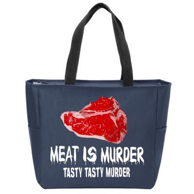 Tasty Meat Is Murder Zip Tote Bag