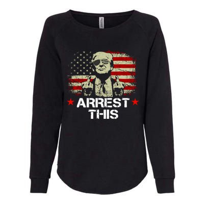 Trump Arrest This Funny Trump 2024 Convicted Felon Womens California Wash Sweatshirt