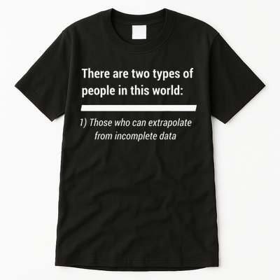There Are Two Types Of People Extrapolate Incomplete Data Tall T-Shirt