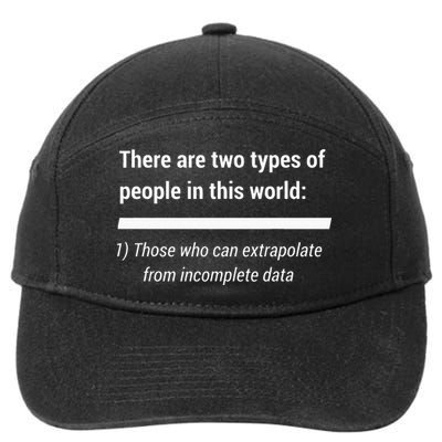 There Are Two Types Of People Extrapolate Incomplete Data 7-Panel Snapback Hat