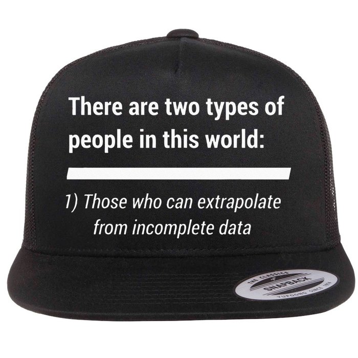 There Are Two Types Of People Extrapolate Incomplete Data Flatbill Hat