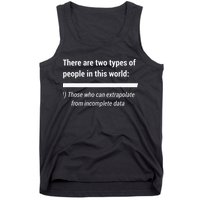 There Are Two Types Of People Extrapolate Incomplete Data Tank Top