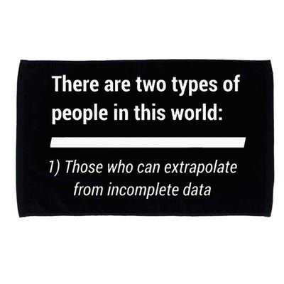 There Are Two Types Of People Extrapolate Incomplete Data Microfiber Hand Towel