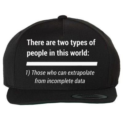 There Are Two Types Of People Extrapolate Incomplete Data Wool Snapback Cap