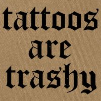 Tattoos Are Trashy Cotton Canvas Backpack