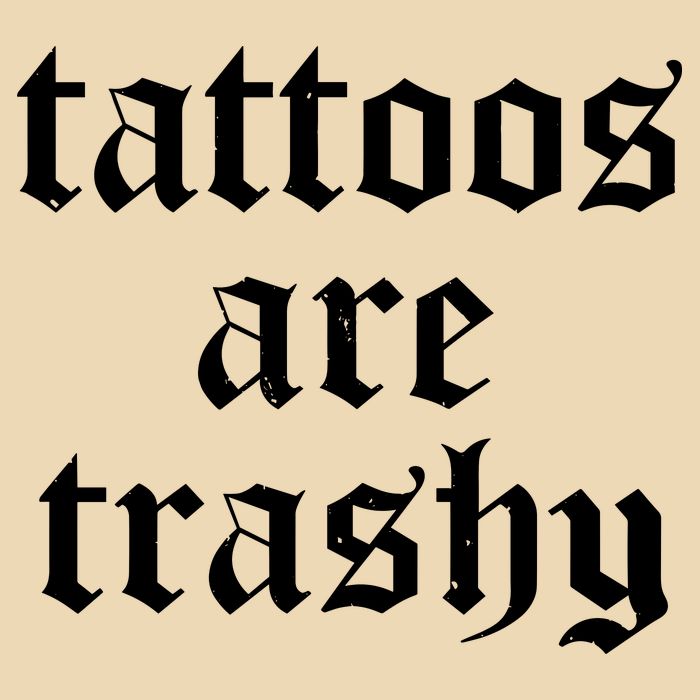 Tattoos Are Trashy Zip Tote Bag