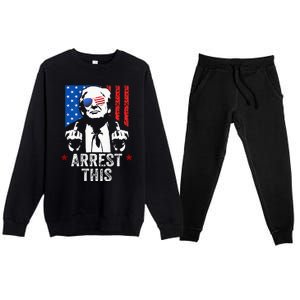 Trump Arrest This Premium Crewneck Sweatsuit Set