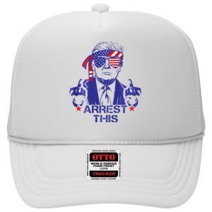 Trump Arrest This Funny Trump 2024 Convicted Felon High Crown Mesh Back Trucker Hat