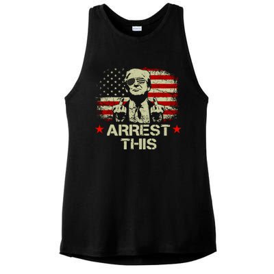 Trump Arrest This Funny Trump 2024 Convicted Felon Ladies PosiCharge Tri-Blend Wicking Tank