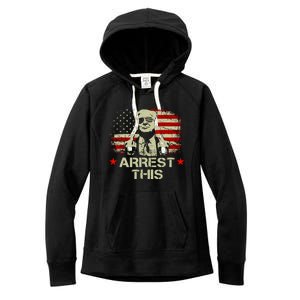 Trump Arrest This Funny Trump 2024 Convicted Felon Women's Fleece Hoodie