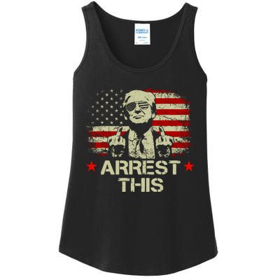 Trump Arrest This Funny Trump 2024 Convicted Felon Ladies Essential Tank