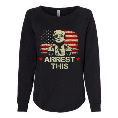 Trump Arrest This Funny Trump 2024 Convicted Felon Womens California Wash Sweatshirt