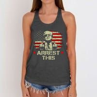 Trump Arrest This Funny Trump 2024 Convicted Felon Women's Knotted Racerback Tank