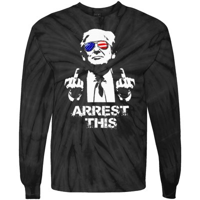 Trump Arrest This Tie-Dye Long Sleeve Shirt