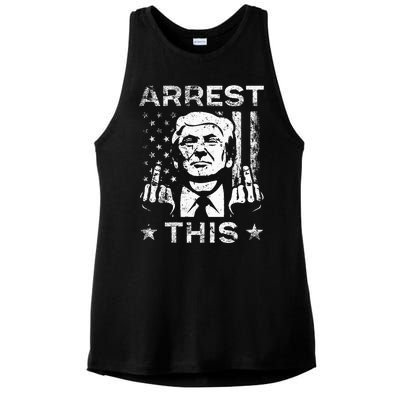 Trump Arrest This Fingers Ladies PosiCharge Tri-Blend Wicking Tank