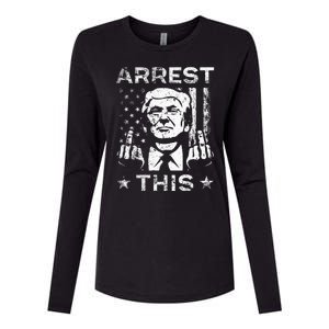 Trump Arrest This Fingers Womens Cotton Relaxed Long Sleeve T-Shirt