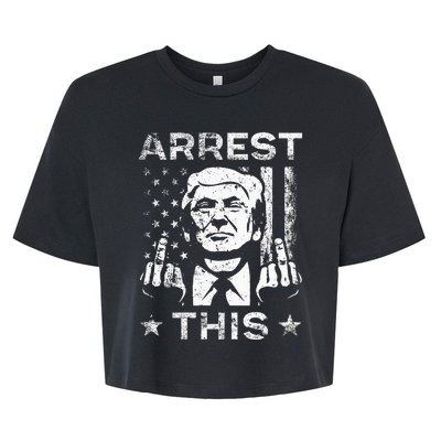 Trump Arrest This Fingers Bella+Canvas Jersey Crop Tee