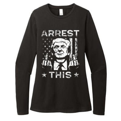 Trump Arrest This Fingers Womens CVC Long Sleeve Shirt