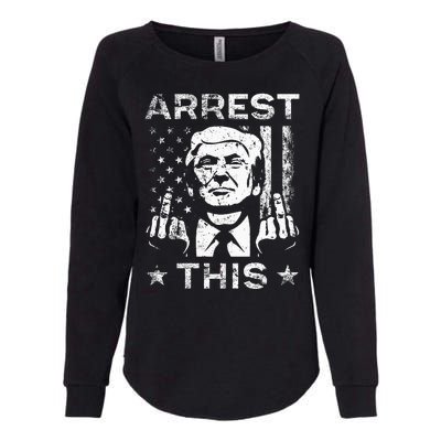 Trump Arrest This Fingers Womens California Wash Sweatshirt