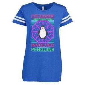 The Answer To Every Problem Involved Penguins Enza Ladies Jersey Football T-Shirt