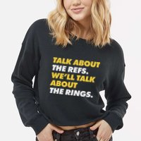 Talk About The Refs WeLl Talk About The Rings Kc Fan Cropped Pullover Crew