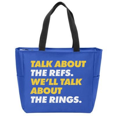 Talk About The Refs WeLl Talk About The Rings Kc Fan Zip Tote Bag