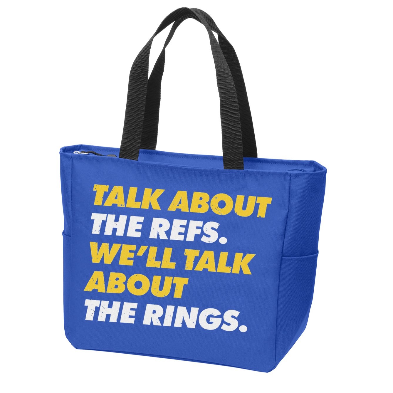 Talk About The Refs WeLl Talk About The Rings Kc Fan Zip Tote Bag