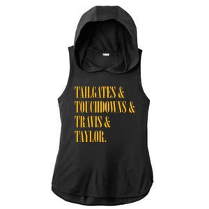 Tailgates And Touchdowns Ladies PosiCharge Tri-Blend Wicking Draft Hoodie Tank