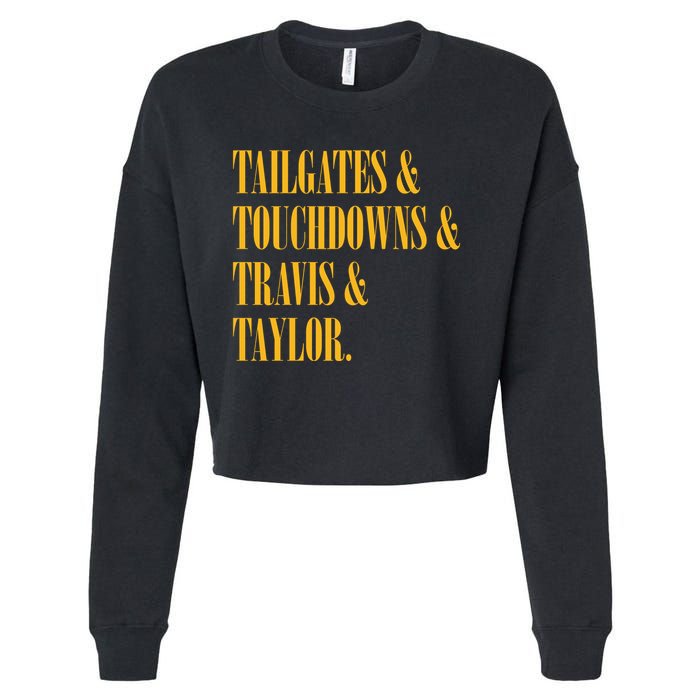 Tailgates And Touchdowns Cropped Pullover Crew