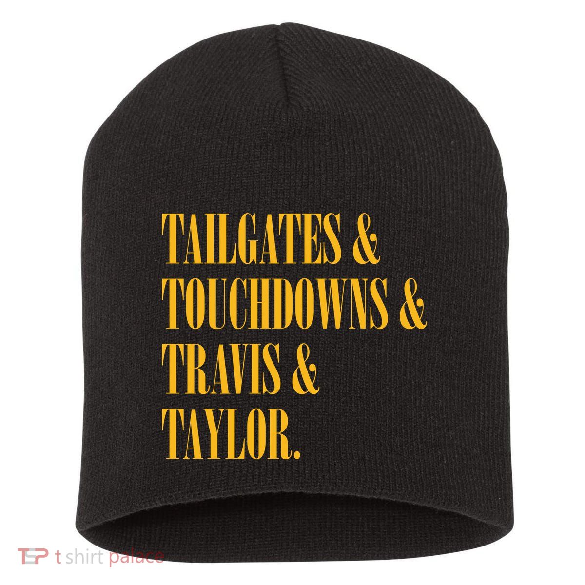 Tailgates And Touchdowns Short Acrylic Beanie