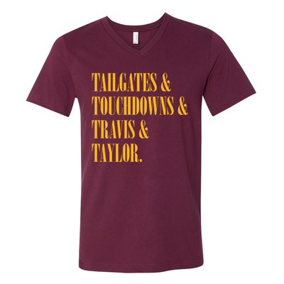 Tailgates And Touchdowns V-Neck T-Shirt