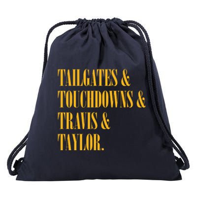 Tailgates And Touchdowns Drawstring Bag