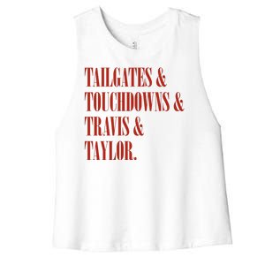 Tailgates And Touchdowns Women's Racerback Cropped Tank