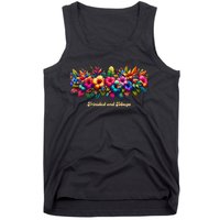 Trinidad And Tobago Band Of Tropical Flowers Tank Top