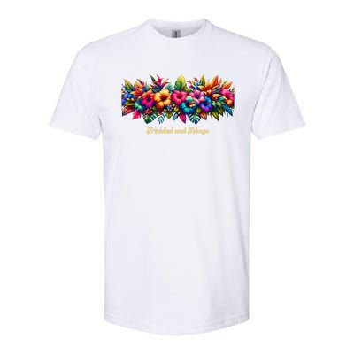 Trinidad And Tobago Band Of Tropical Flowers Softstyle CVC T-Shirt