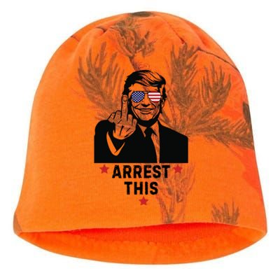 Trump Arrest This Funny Trump 2024 Convicted Felon Kati - Camo Knit Beanie